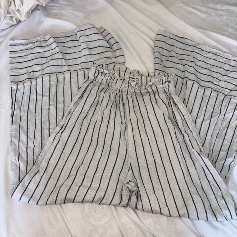 Billabong Black and White Striped Pants